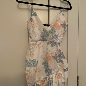 Misguided Tropical Dress, Size Small